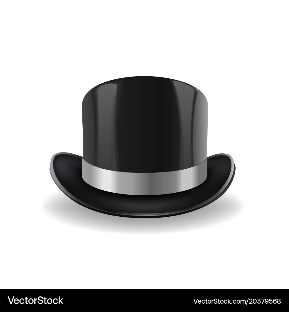 Classic Black Bowler Hat Vector Image