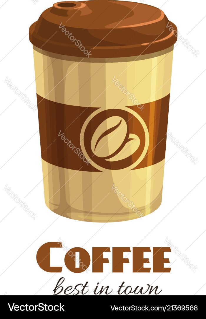 Coffee disposable paper cup Royalty Free Vector Image