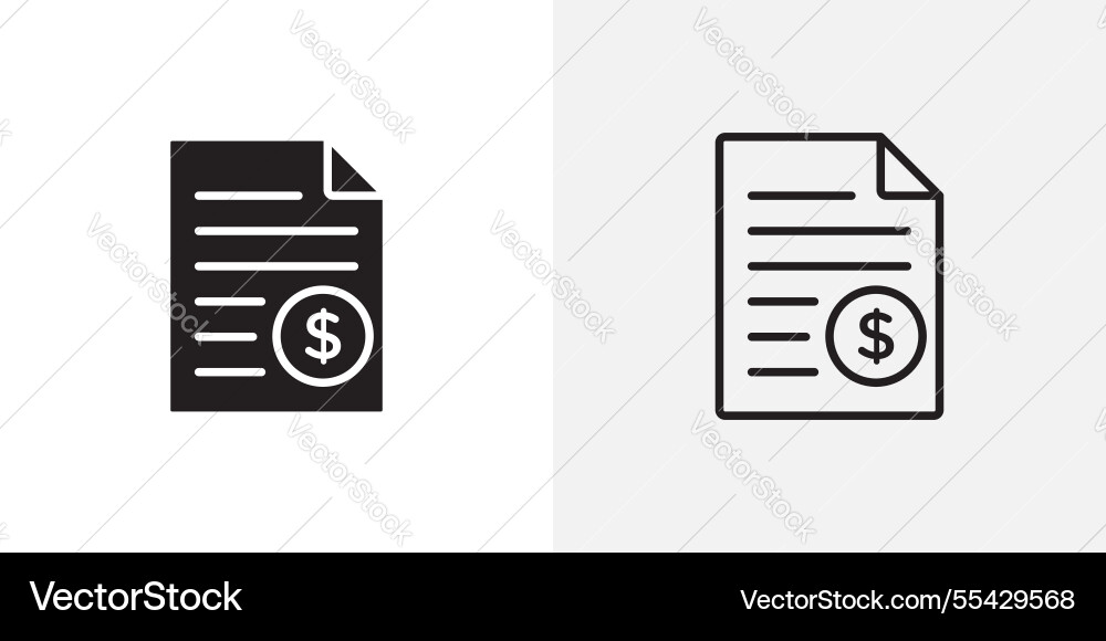 File invoice icons pack for apps and ui ux desigs File invoice icons pack for apps and ui ux desigs Vector Image