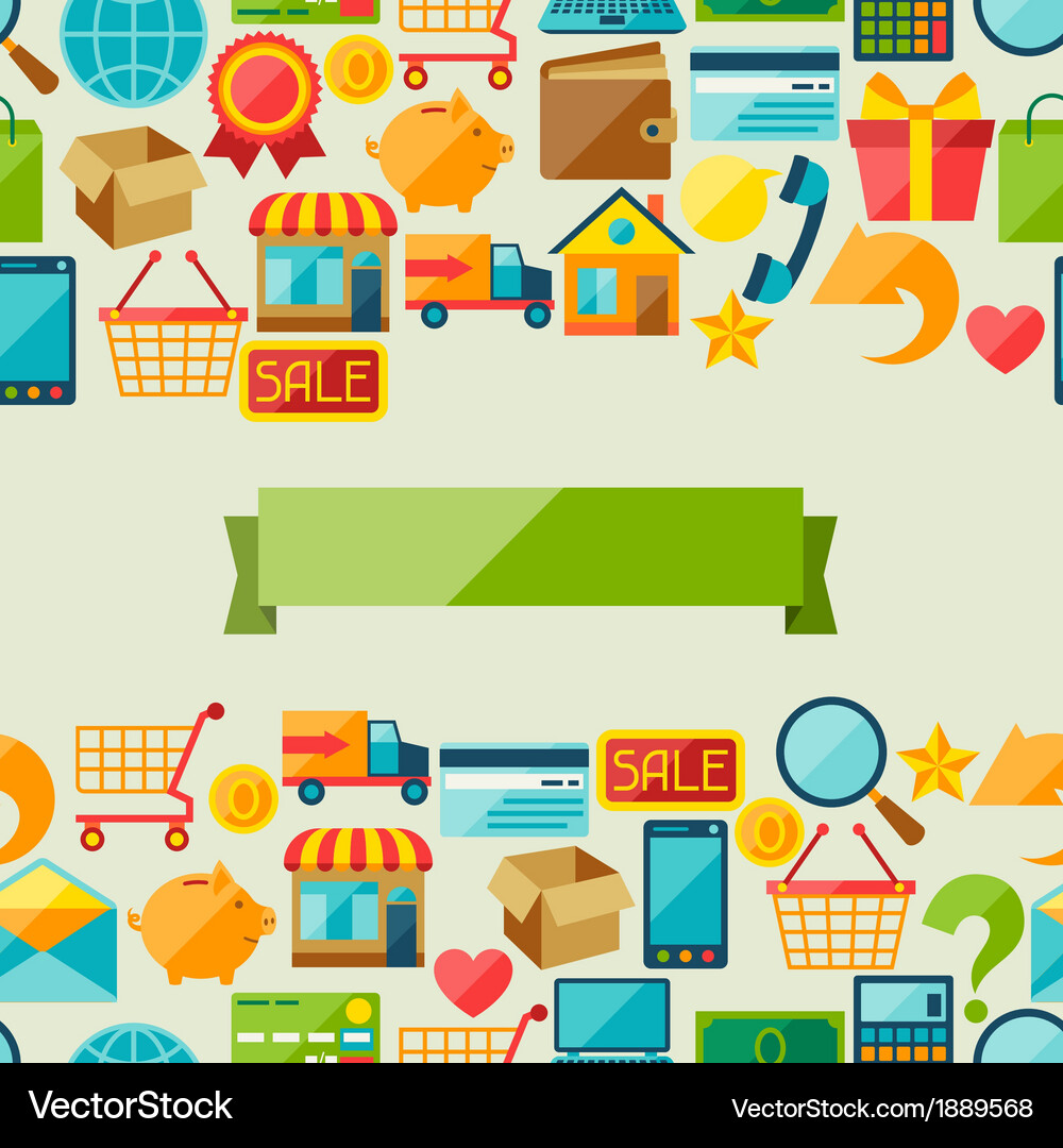 Internet shopping seamless pattern Vector Image