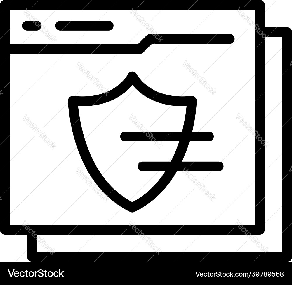 Web authentication icon outline two factor Web authentication icon outline two factor vector image