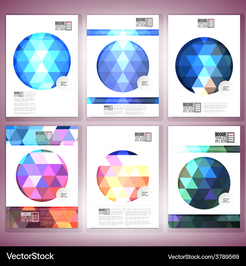 Abstract colored background triangle design vector image