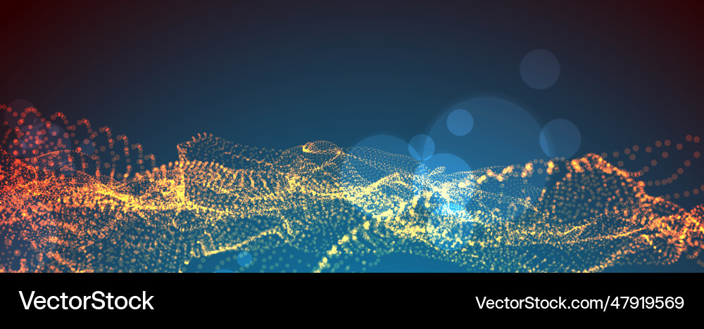 Abstract Particle Liquid Flow Vector Image