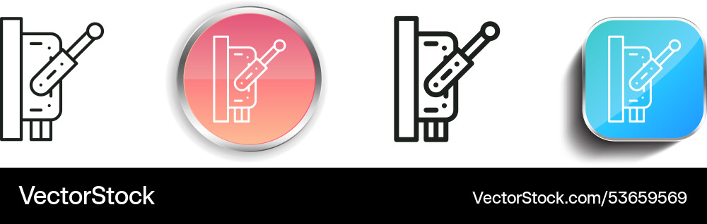 Disconnect icon thin linear regular and button Vector Image