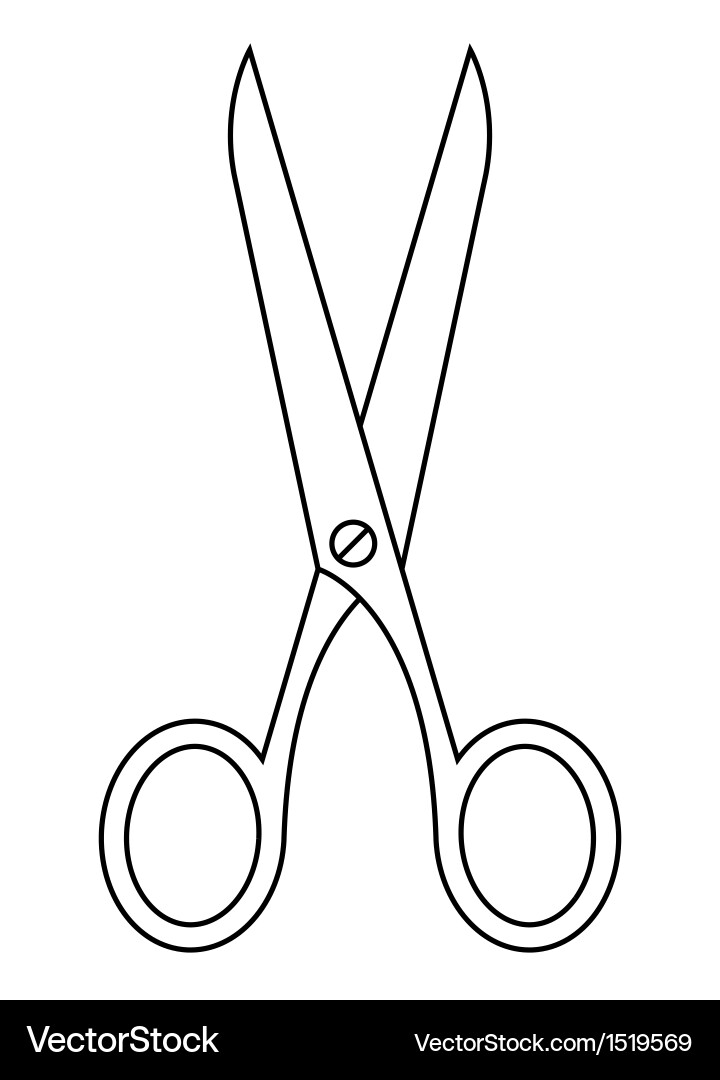 Isolated Scissors Symbol Vector Image