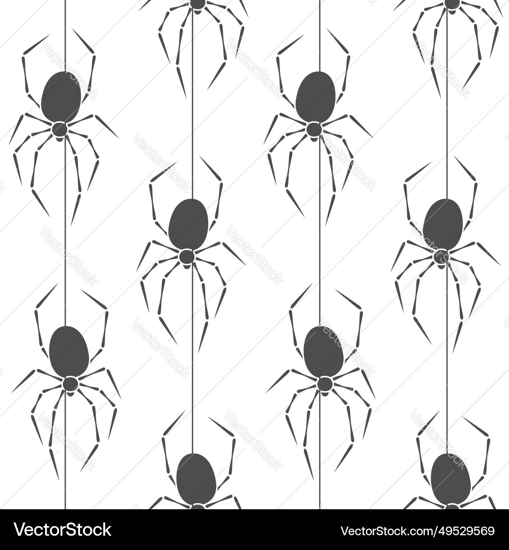 Seamless pattern with spider vector image