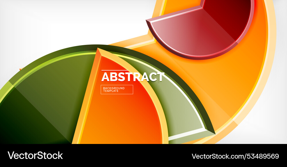 Trendy round shapes with triangular angle design Vector Image
