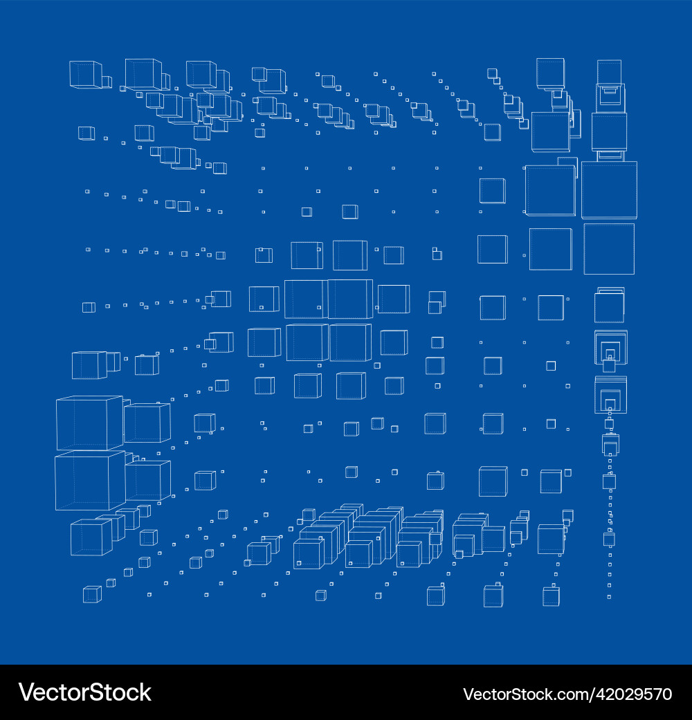 Abstract boxes background Abstract boxes background vector image