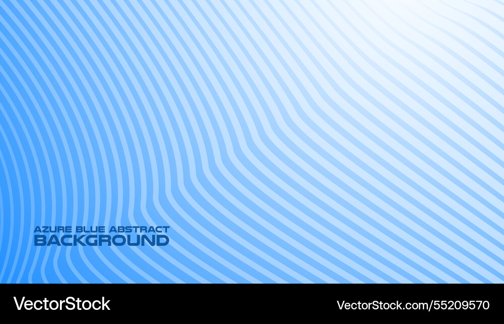 Azure blue abstract background with curve line Vector Image