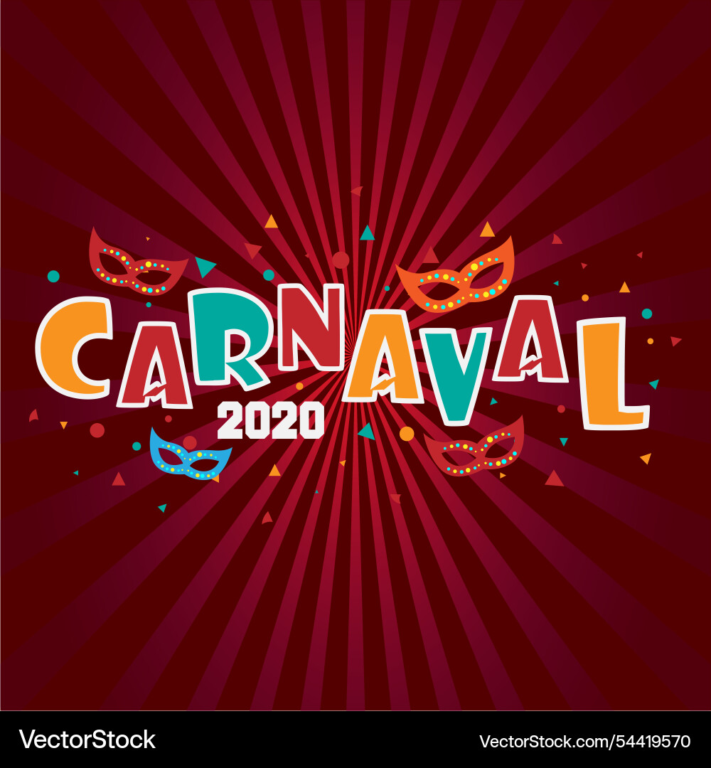 Carnaval Hintergrund Karneval Typografie Design Carnaval Hintergrund Karneval Typografie Design vektorbild