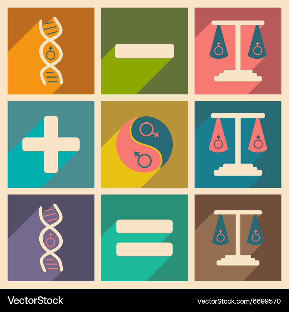 Flat with shadow concept and mobile application Vector Image