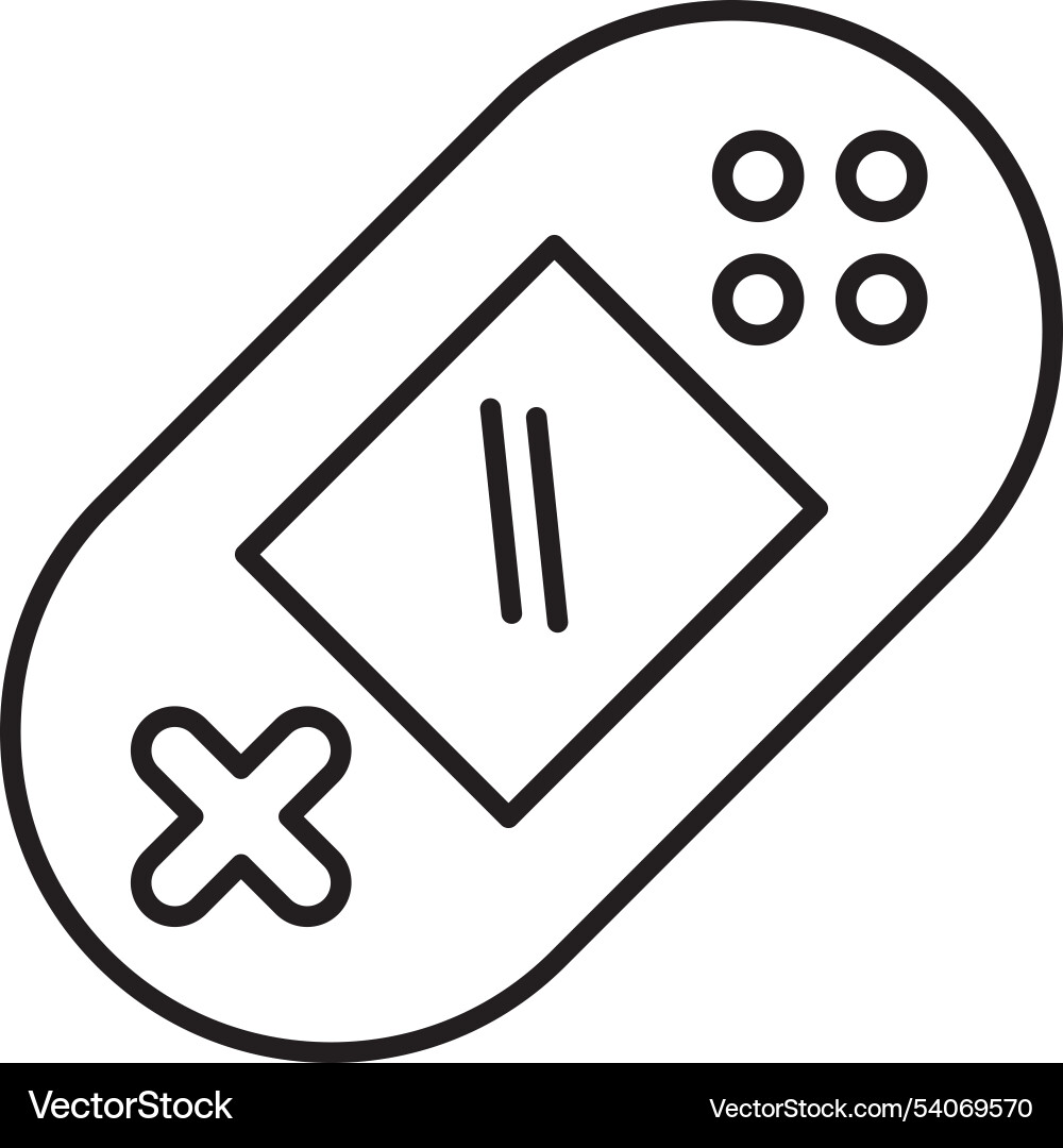 Game console line icon design Vector Image
