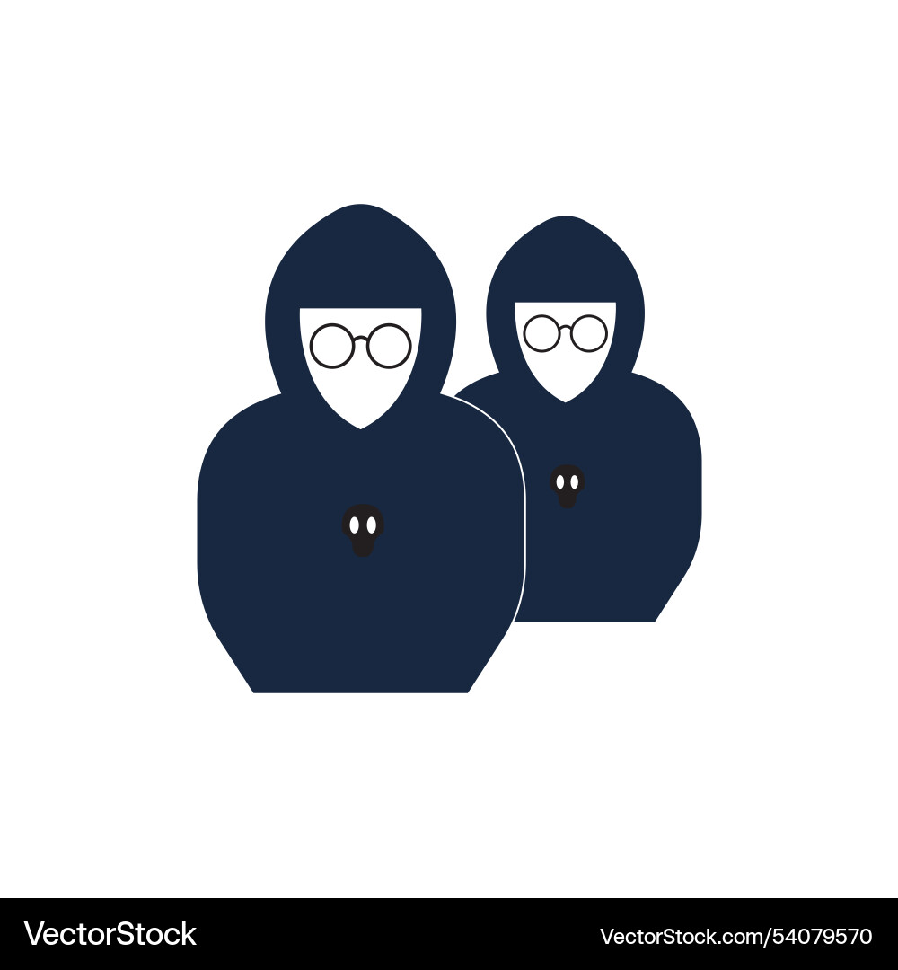 Hacker icon logo background vector image