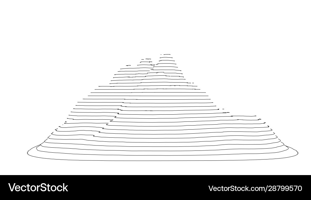 Kurve Linien in Form Teil Bergkette Kurve Linien in Form Teil Bergkette vektorbild
