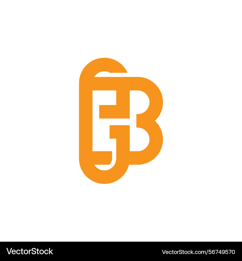 Letter loop simple overlap logo vector image
