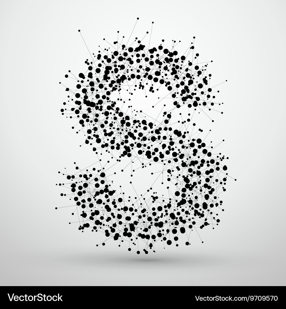 Letter Point Line Font vector image