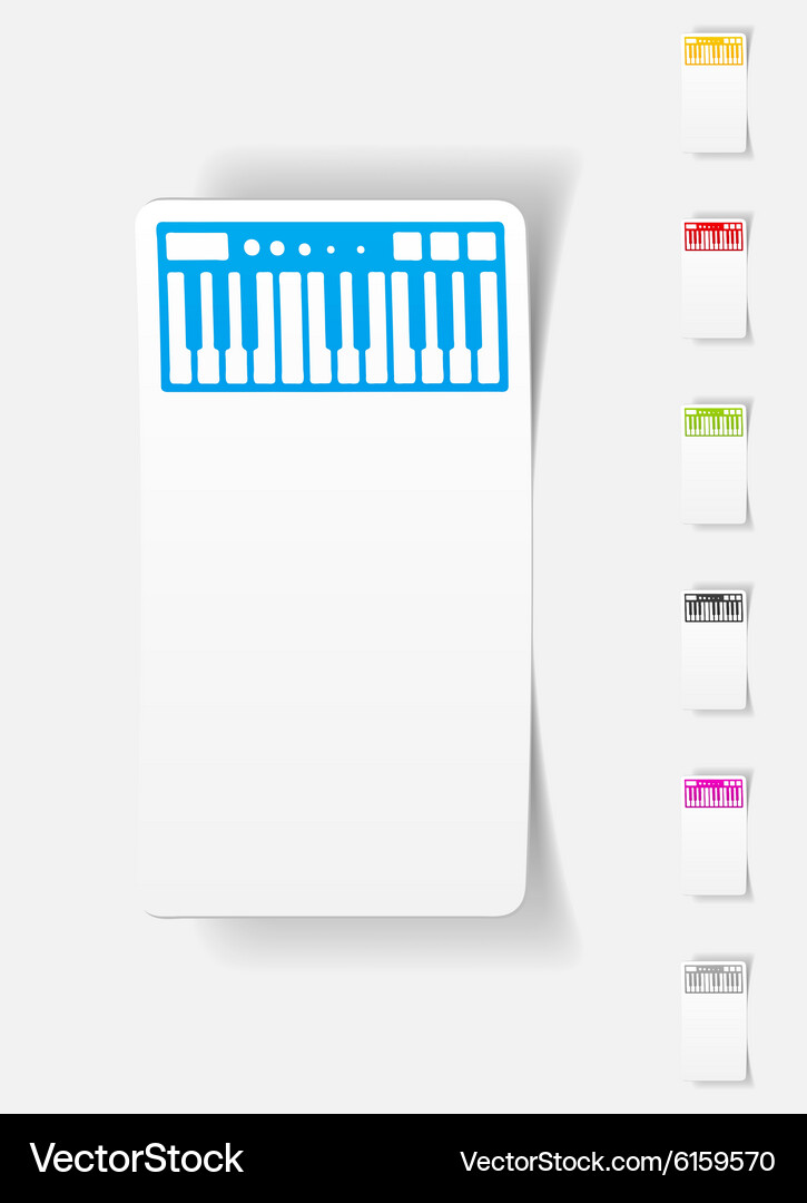 Realistic design element synthesizer Vector Image
