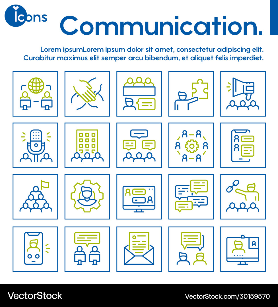 Teamwork & Collaboration Icons vector image