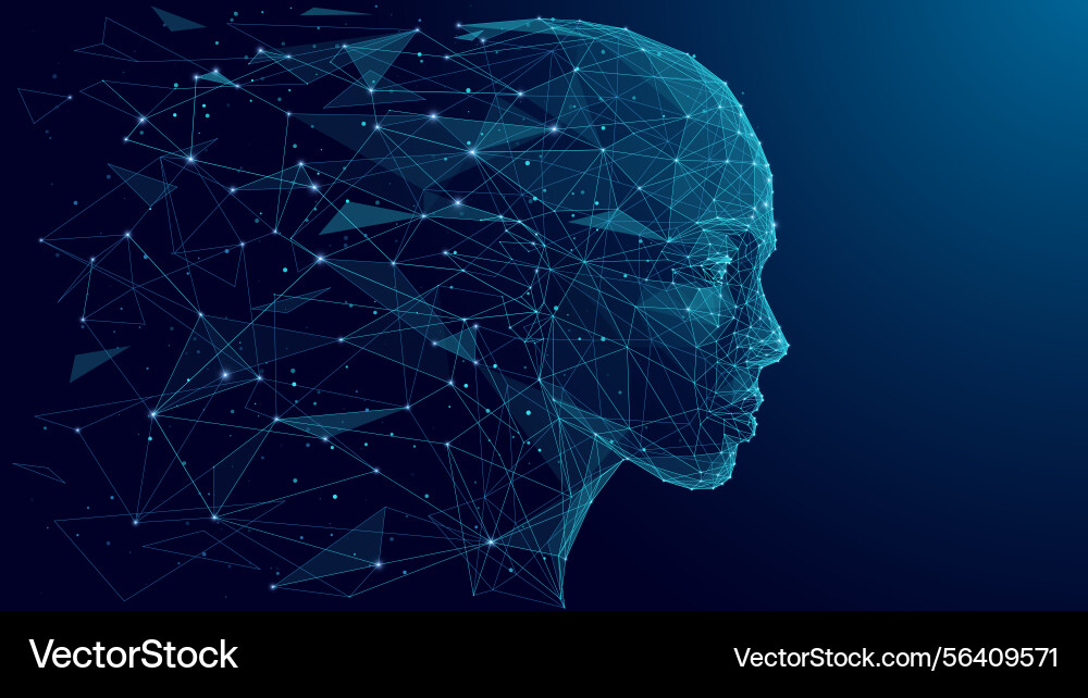Abstract face of artificial intelligence ai robot Abstract face of artificial intelligence ai robot vector image