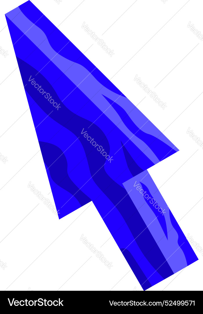 Blue cursor pointing with wavy lines design Blue cursor pointing with wavy lines design vector image