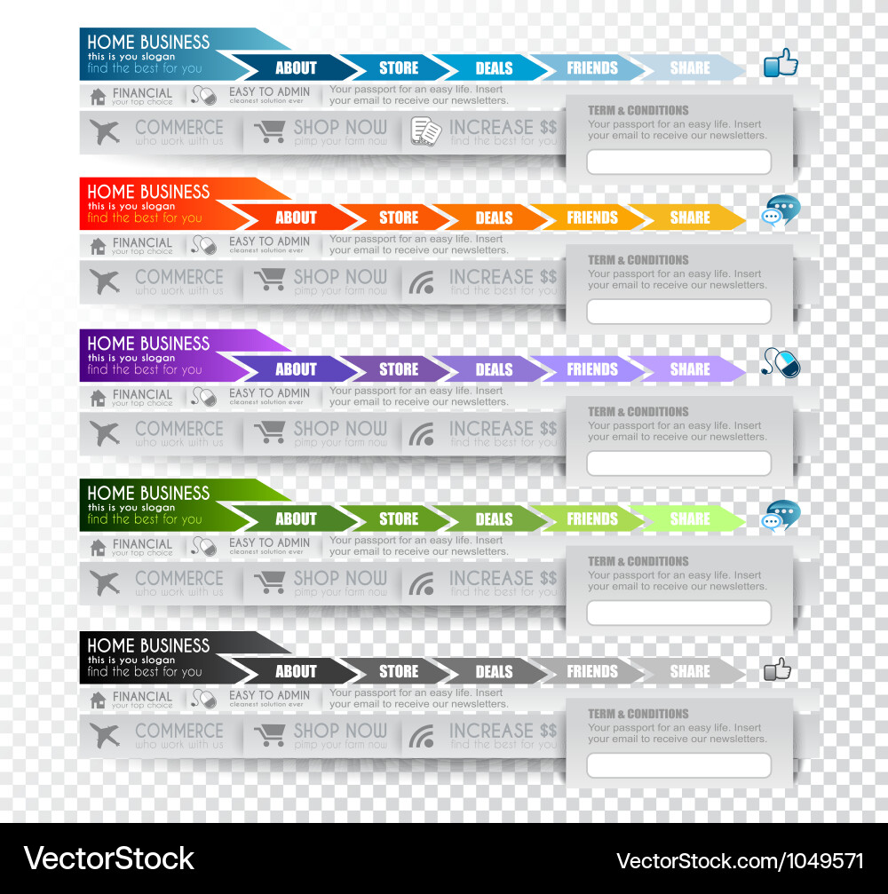 Collection of web elements vector image
