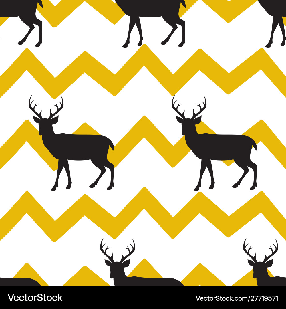 Festive seamless background with deer Festive seamless background with deer vector image