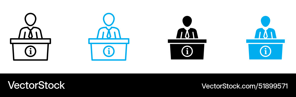 Help desk information icon set collection for web Vector Image