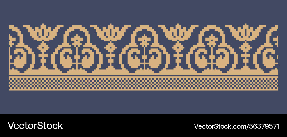 Ukrainian border pattern element stencil Ukrainian border pattern element stencil vector image