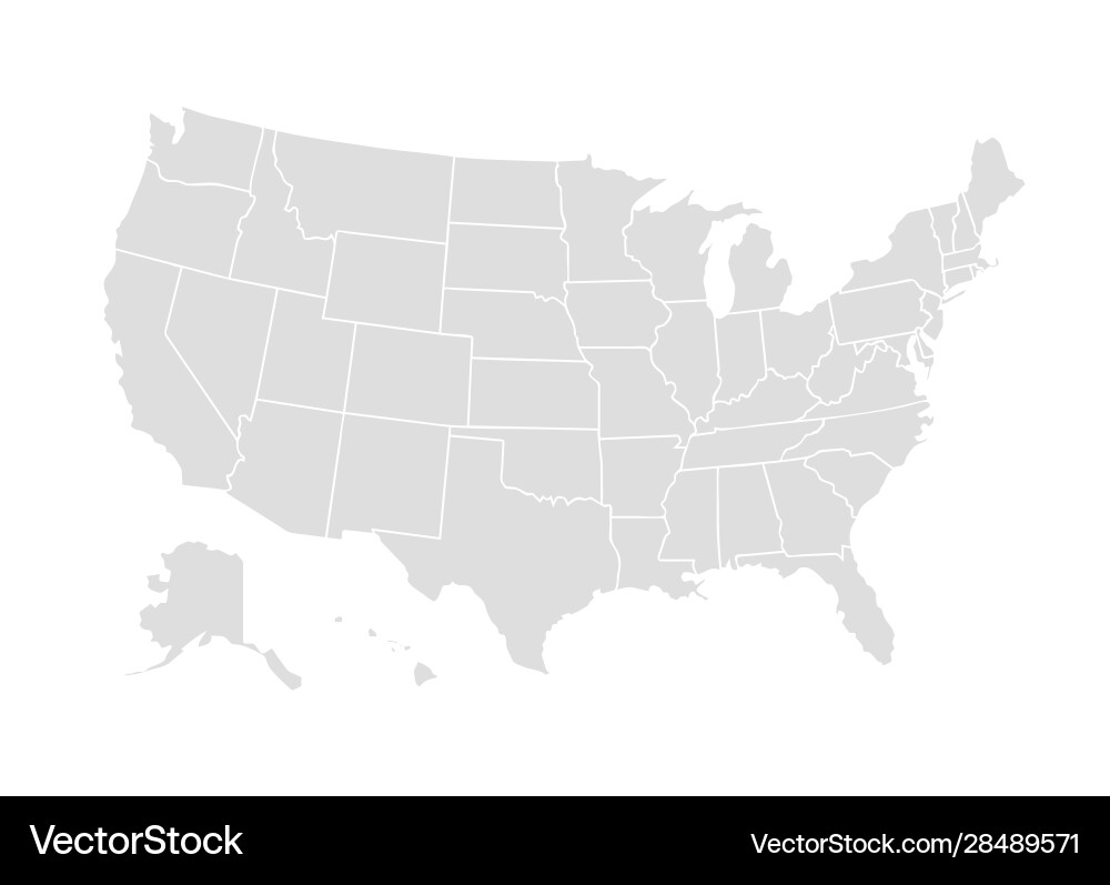 Usa map america icon united state vector image