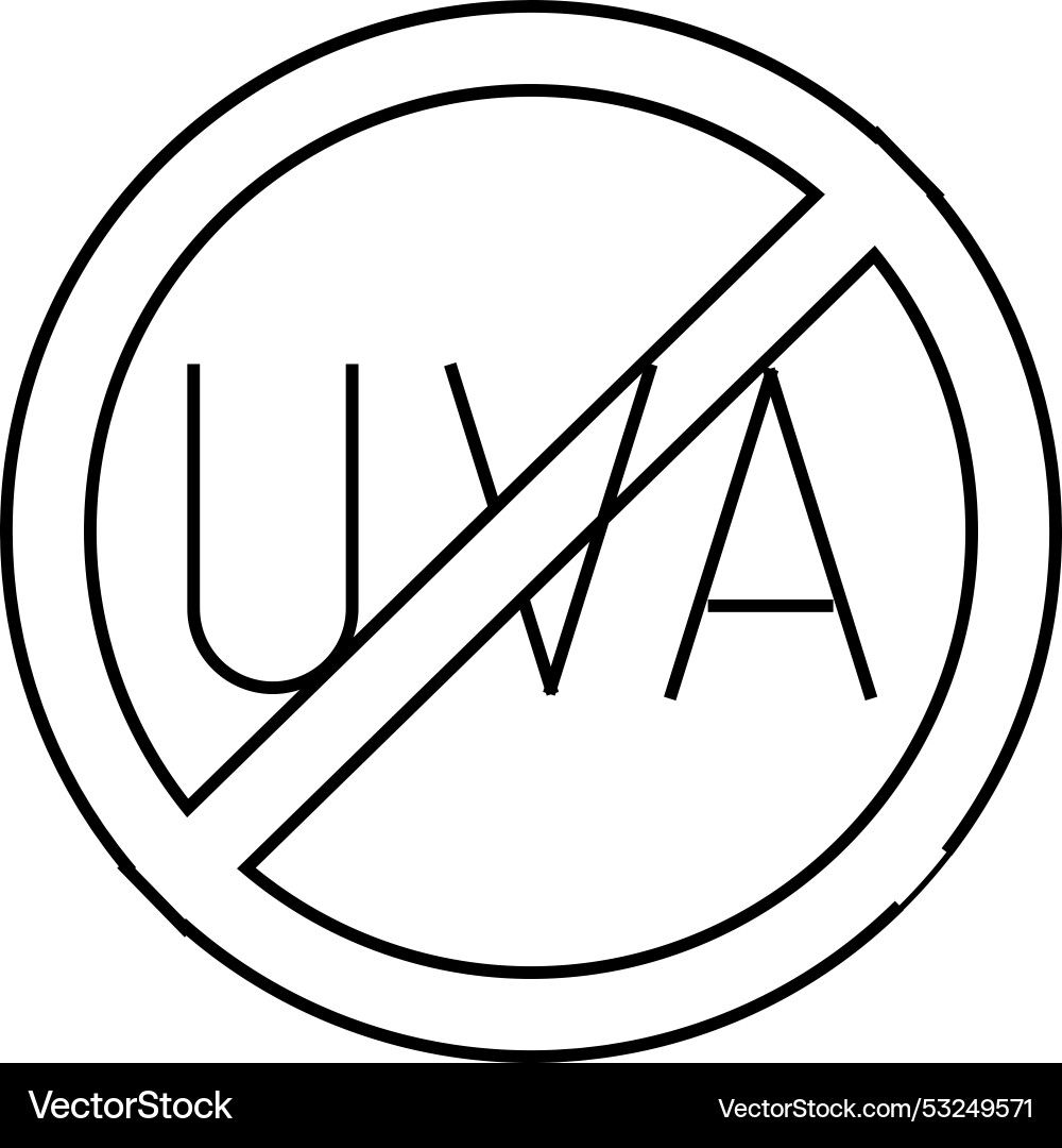 Uva crossed out mark line icon vector image