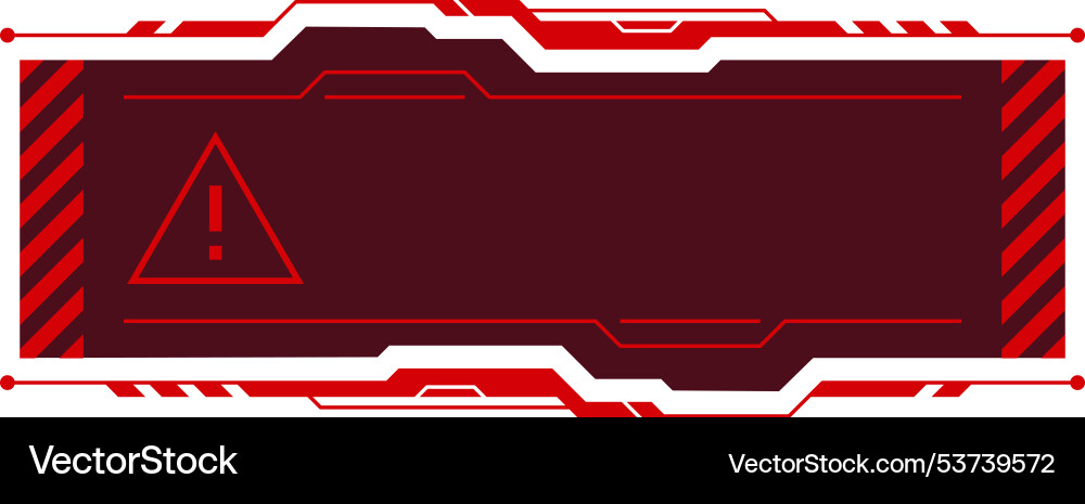 Attention callout box digital red frame element Attention callout box digital red frame element vector image