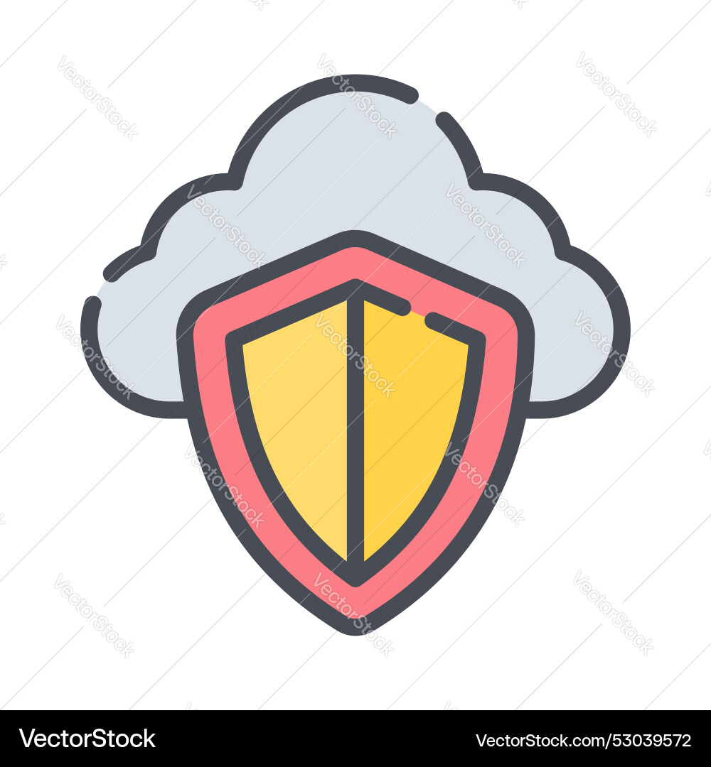Cloud technology security form of a internet data Vector Image