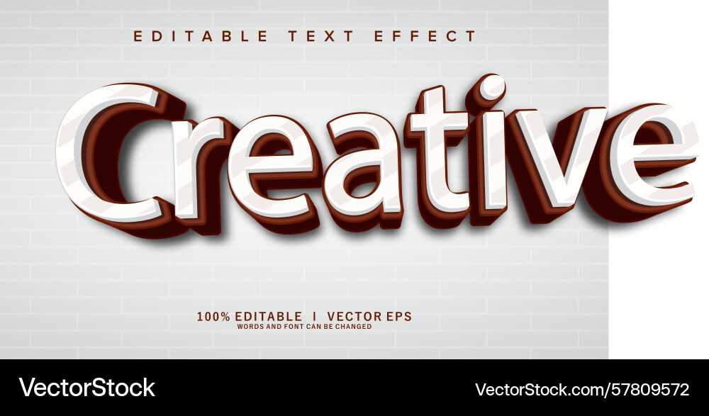 Creative text effect with modern style design vector image