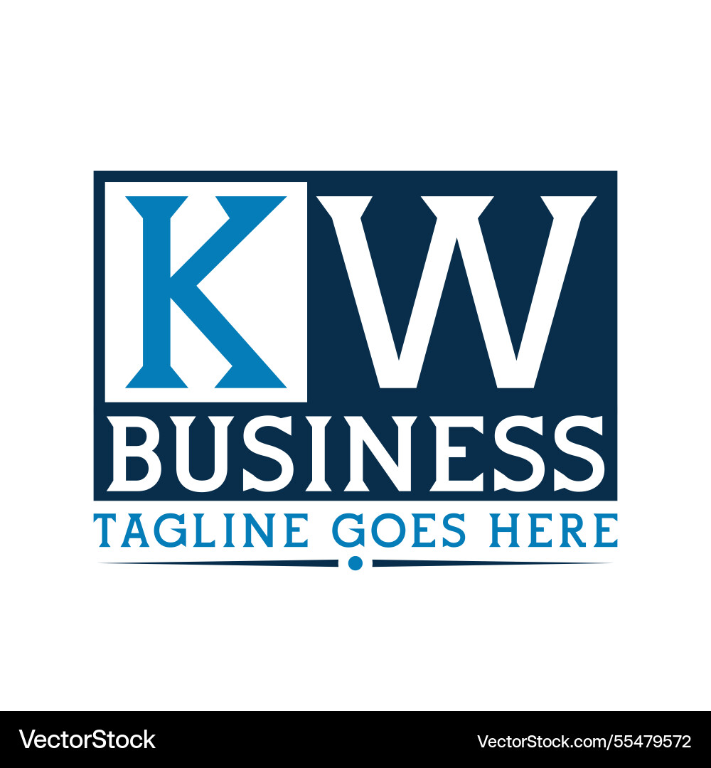 Kw Logo Buchstaben Business Design vektorbild