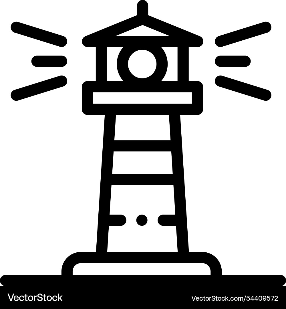 Lighthouse icon thin linear style design isolated Lighthouse icon thin linear style design isolated vector image