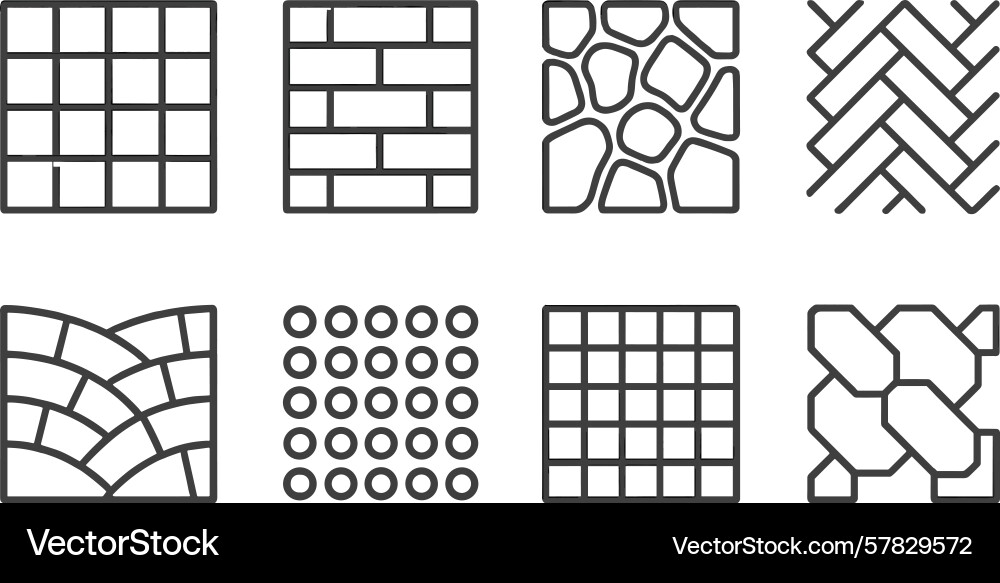 Various styles of textures and patterns vector image
