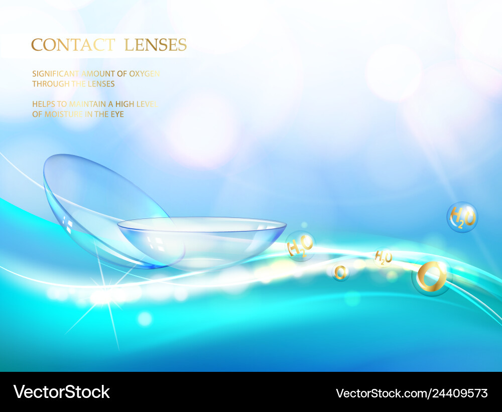 Contact lens concept vector image