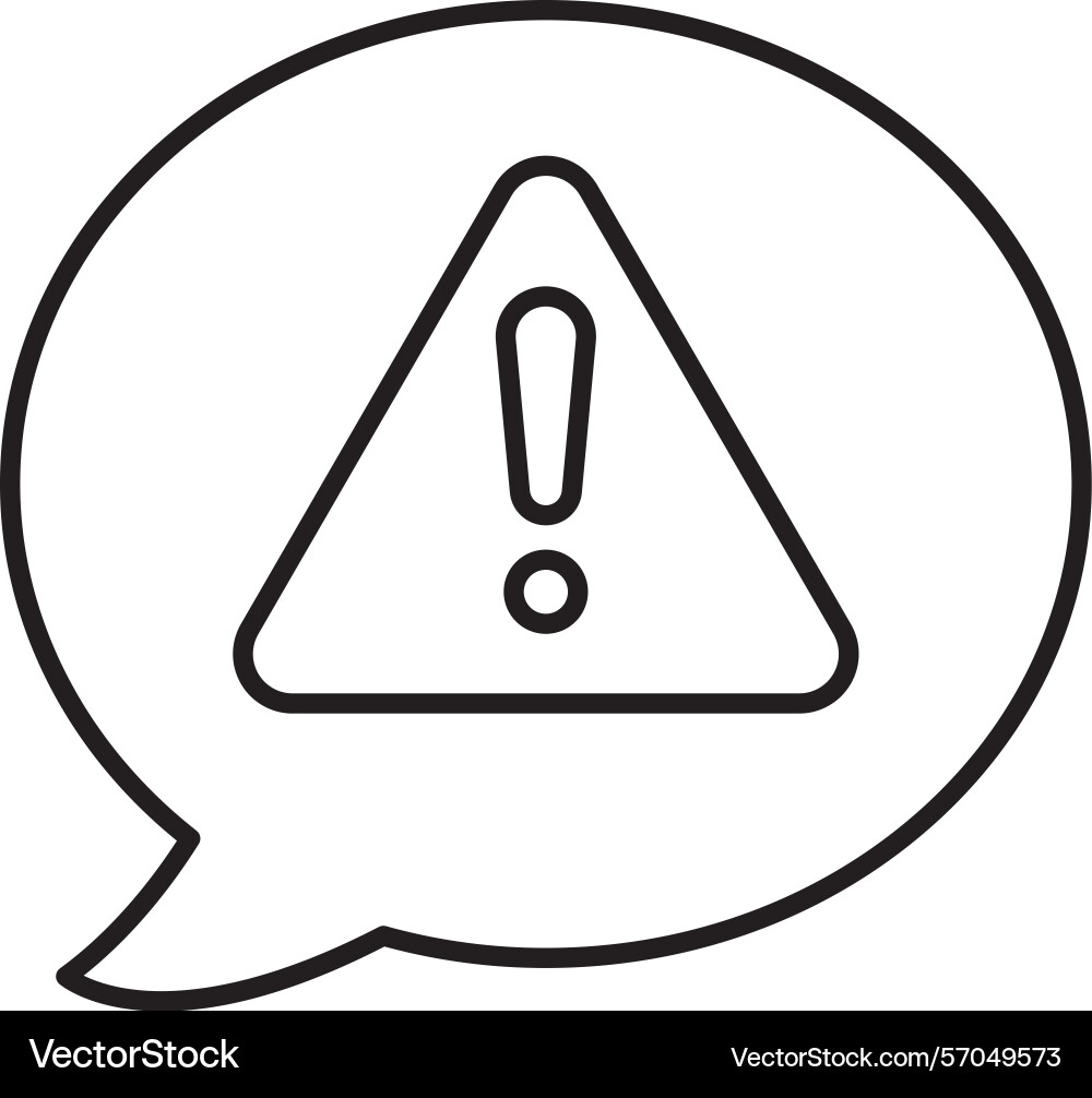 Error message line icon design vector image