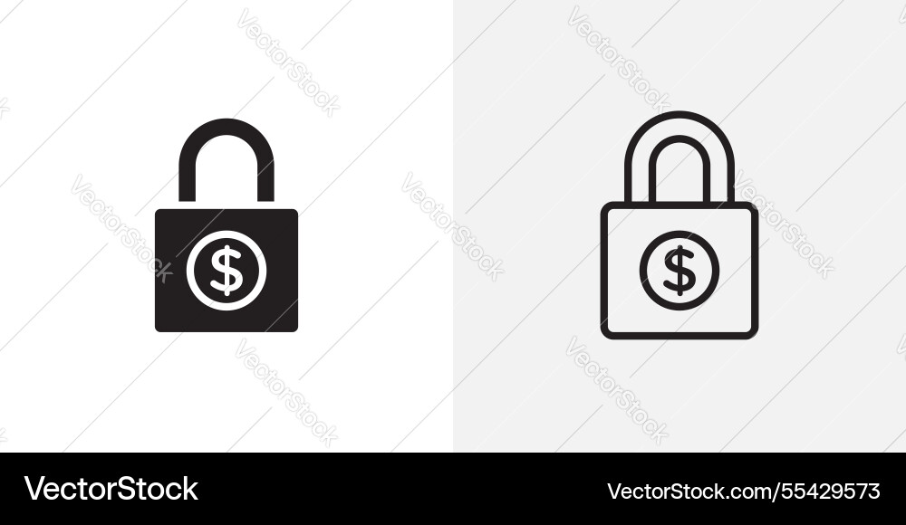 Fixed price icons pack for apps and ui ux desigs vector image