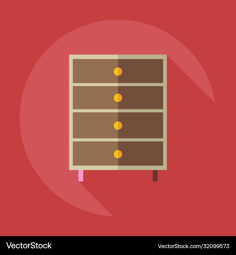 Flat modern design with shadow icons commode vector image