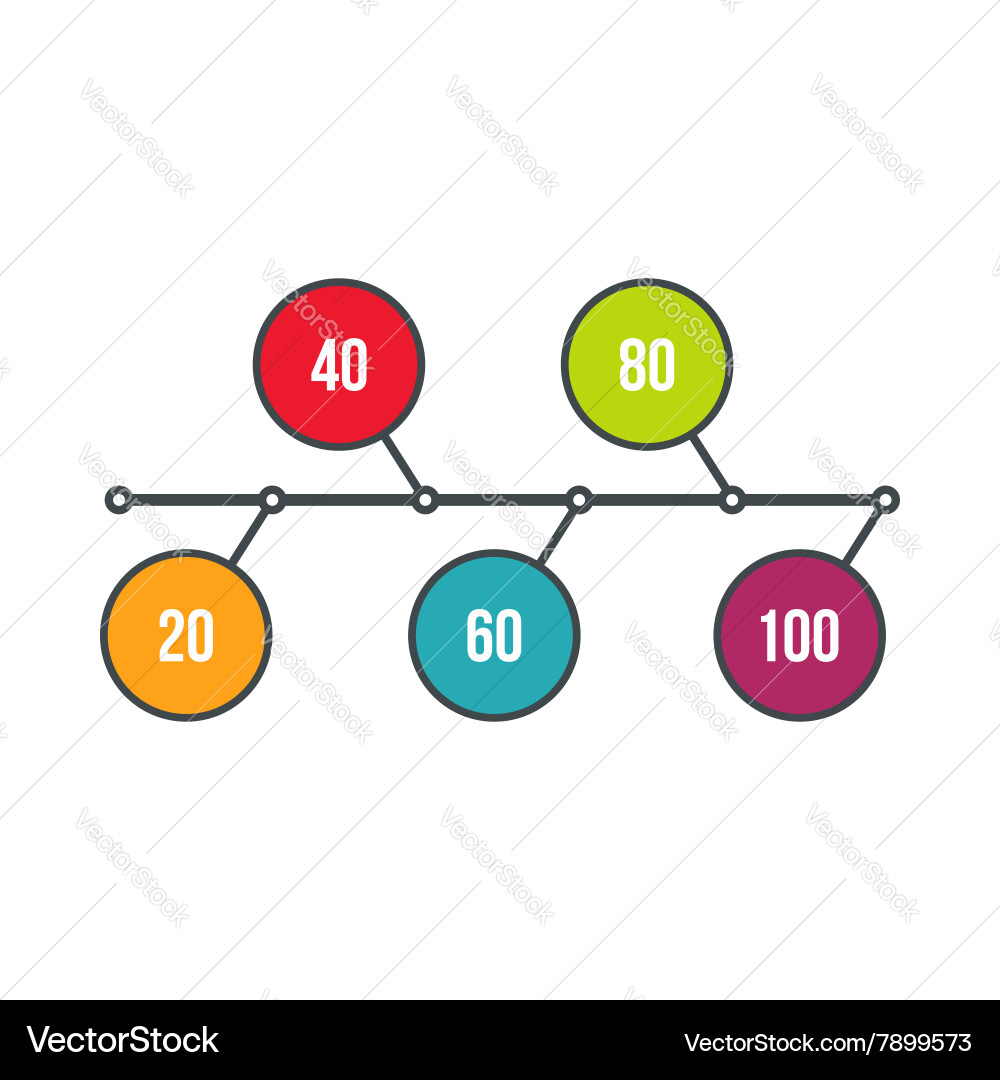Flowchart diagram scheme icon flat style vector image