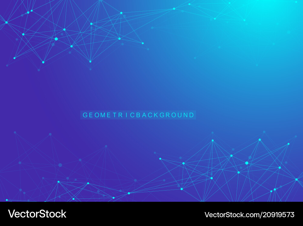 Geometric graphic background molecule Royalty Free Vector