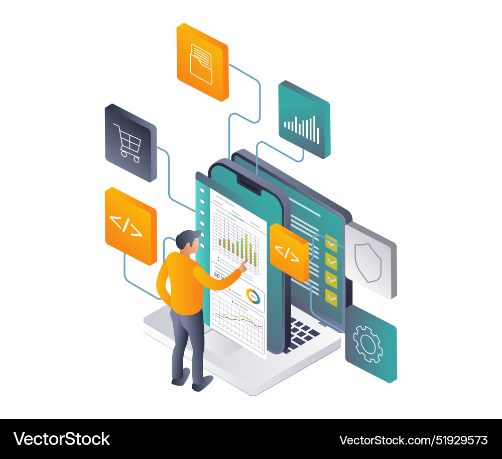 Network data analysis in smartphone applications Network data analysis in smartphone applications vector image