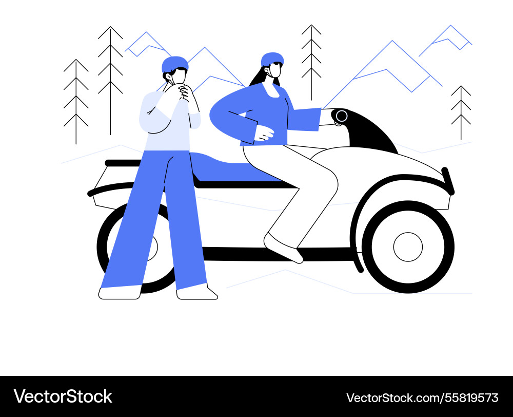 Quad rental isolated cartoon Quad rental isolated cartoon vector image