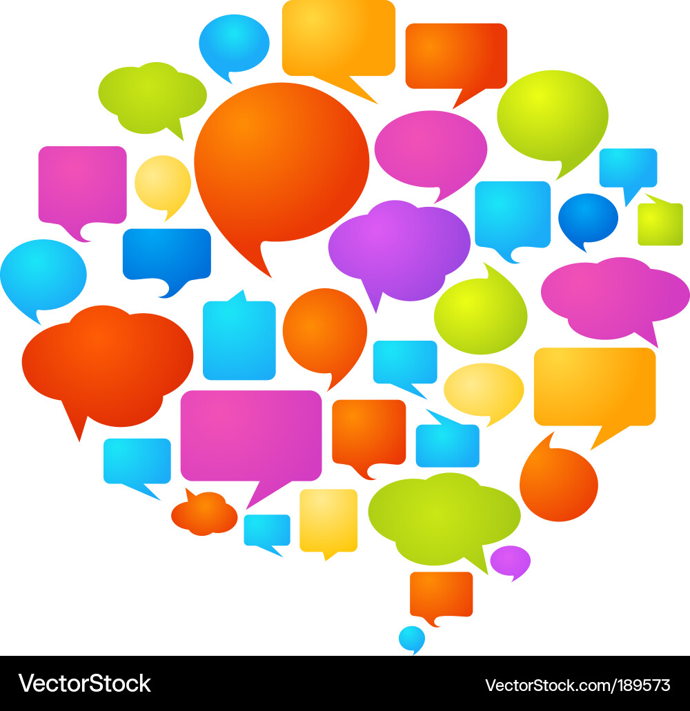 Speech Bubbles Collection Vector Image