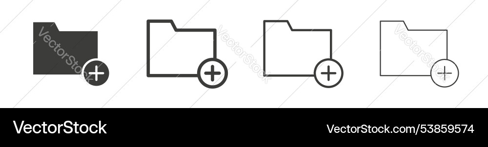Create folder icon set vector image