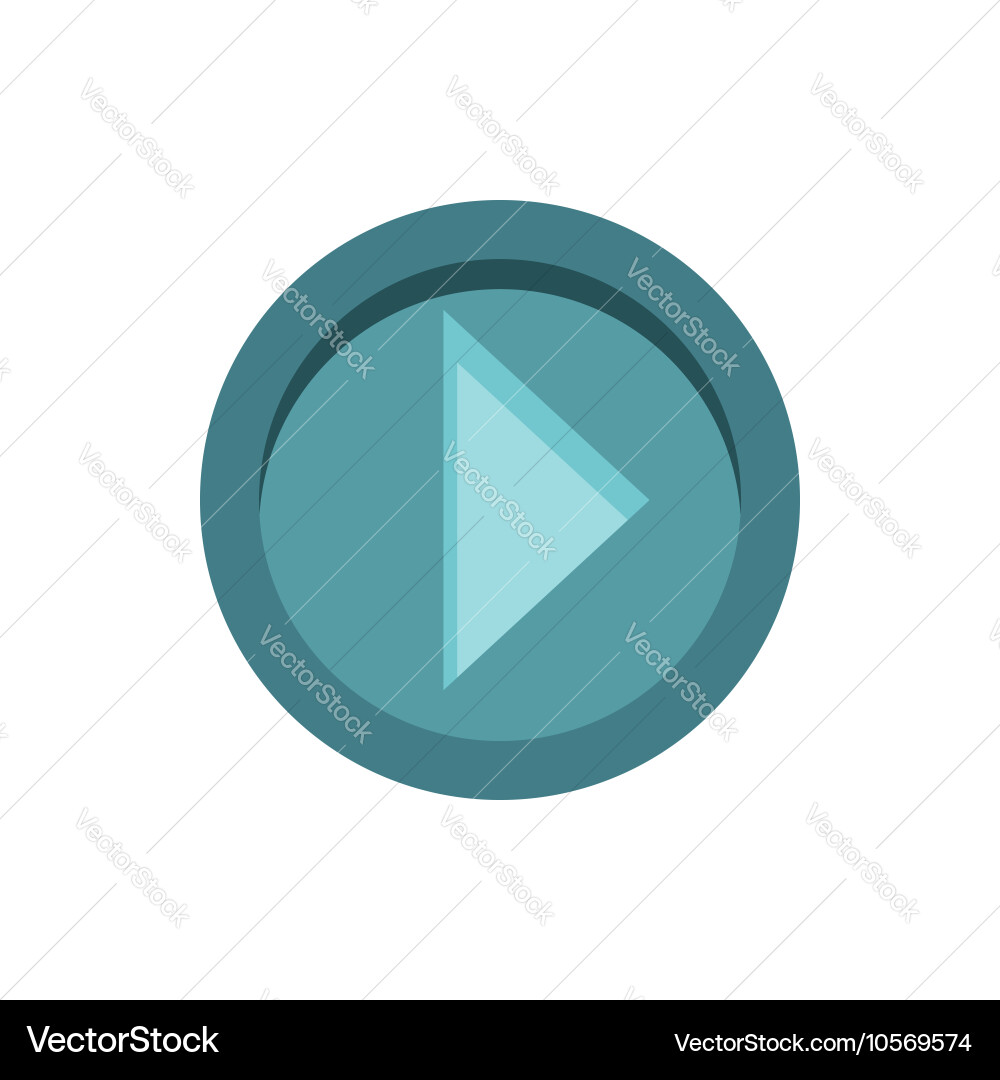 Cursor to right in circle icon flat style vector image