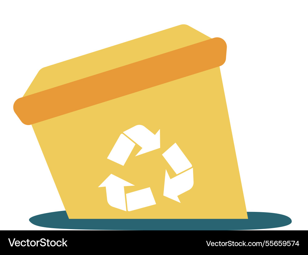 Flooded garbage container vector image