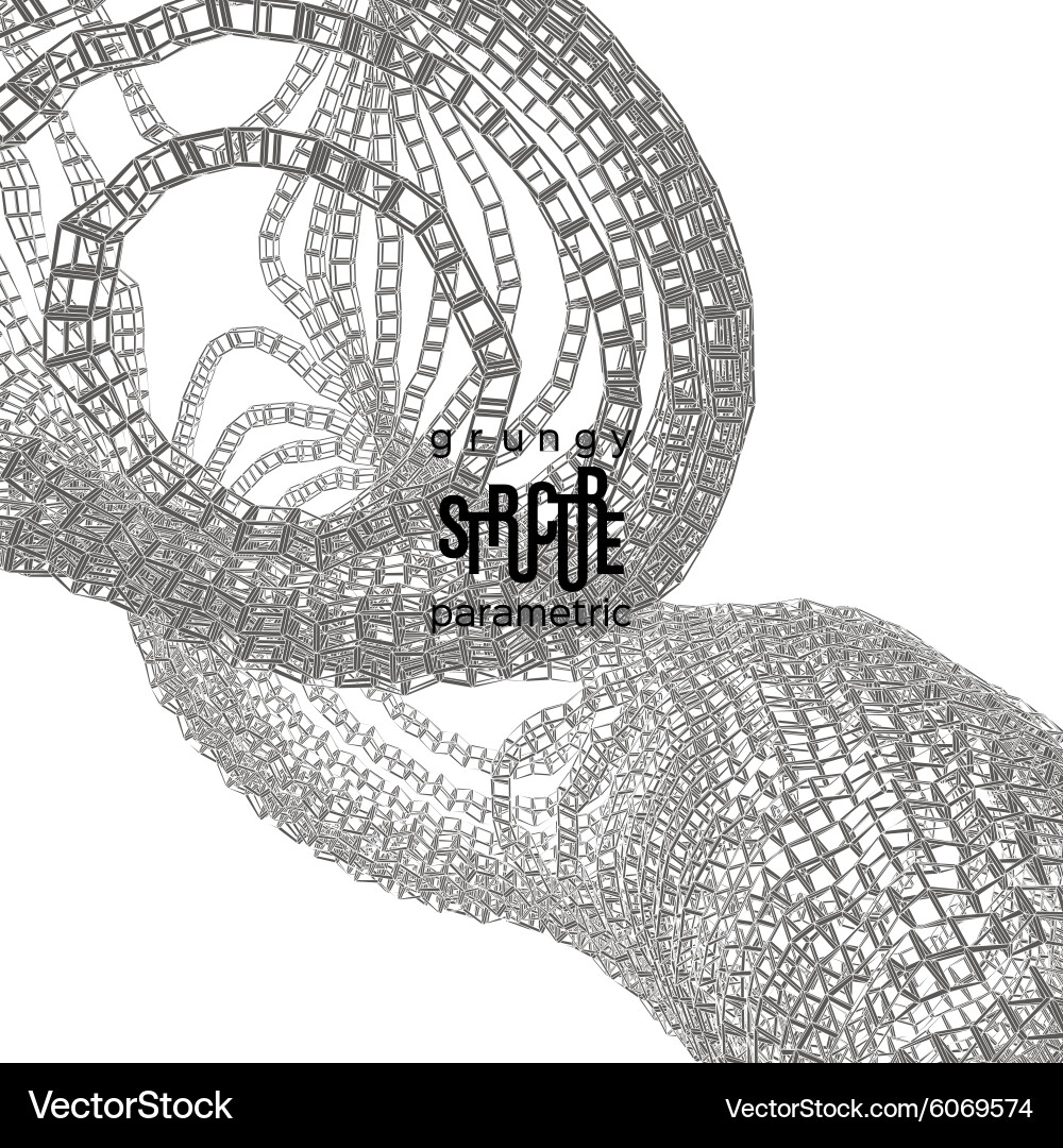 Grunge parametric structure design vector image