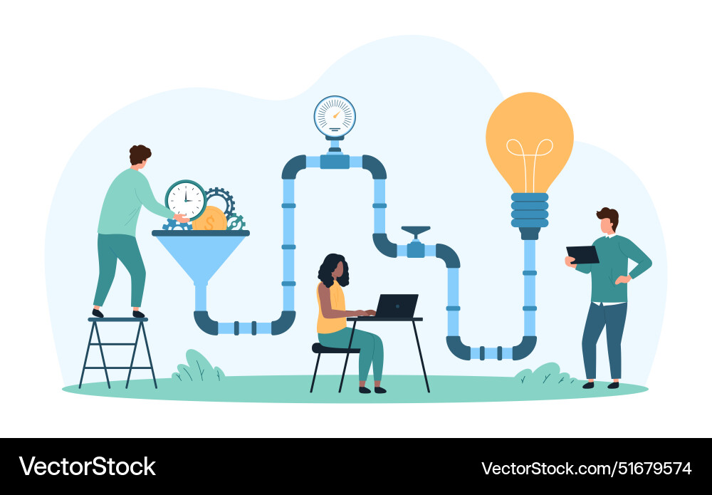 Idea creation process creative innovation Vector Image